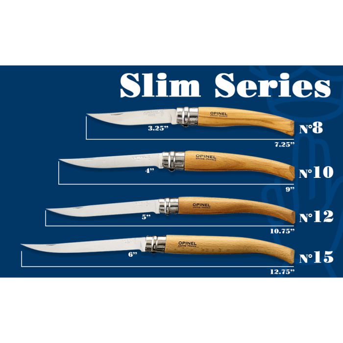 Opinel No. 10 Folding Slim Knife Beechwood Handle 10號幼身櫸木摺刀