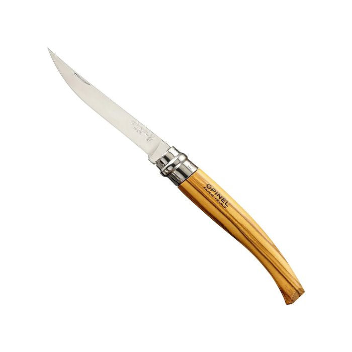 Opinel No. 10 Folding Slim Knife Olivewood Handle 10號幼身橄欖木摺刀