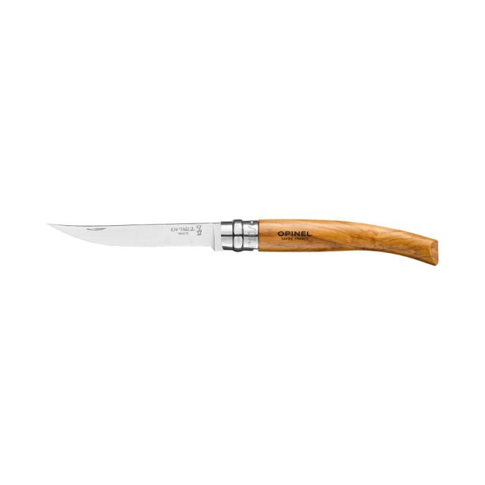 Opinel No. 10 Folding Slim Knife Olivewood Handle 10號幼身橄欖木摺刀