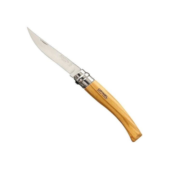 Opinel No. 8 Folding Slim Knife Olivewood Handle 8號幼身橄欖木摺刀