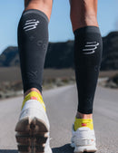 Compressport R2 Oxygen Calf Sleeves 運動壓力小腿套 Black/Steel Grey