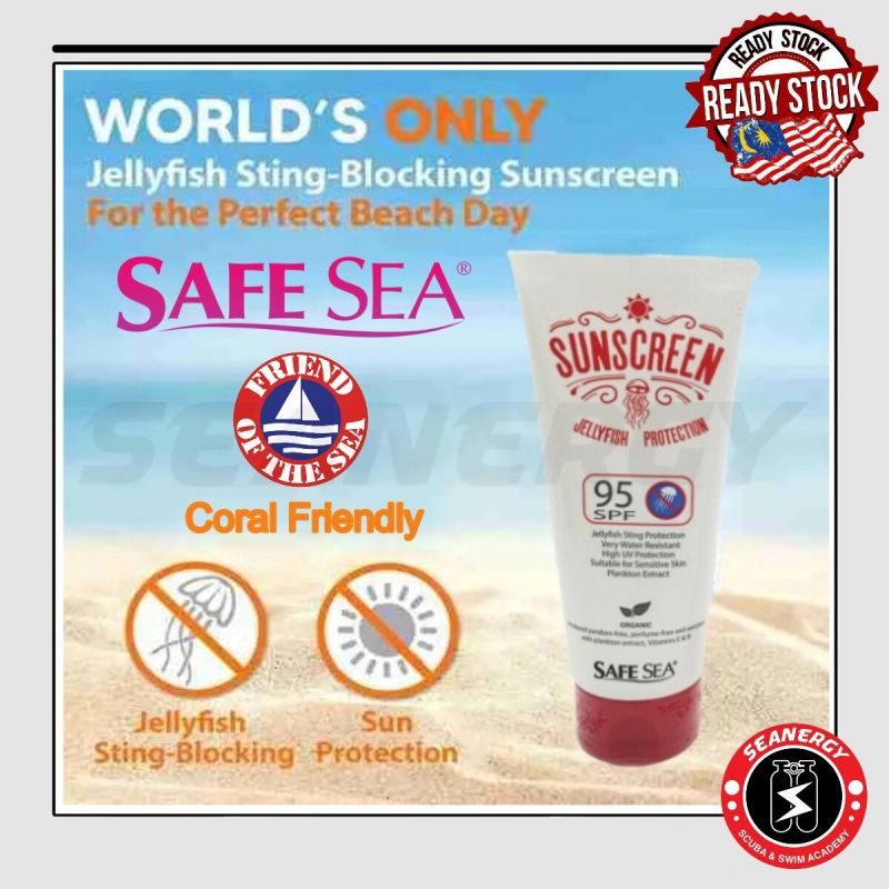 Safe Sea Anti-Jellyfish Sting Protective Organic Sunscreen SPF95 100ml 有機防水母螫傷SPF95+防曬乳(海洋友善配方)