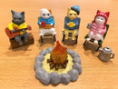 Cat Holiday Campfire Edition Miniature Collection (5 items) 貓喵假期 ねこの休日～營火 露營篇 Camping 扭蛋