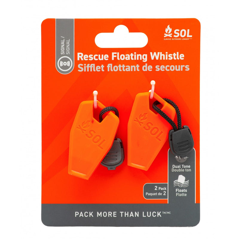 SOL Floating Rescue Whistle 2-Pack 浮水哨子