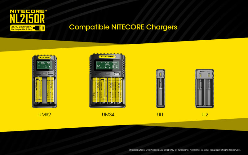 Nitecore NL2150R 5000mAh 21700 Li-ion Rechargeable Battery