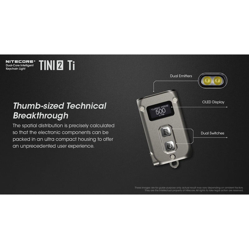 Nitecore TINI2 Ti Titanium Keychain Flashlight
