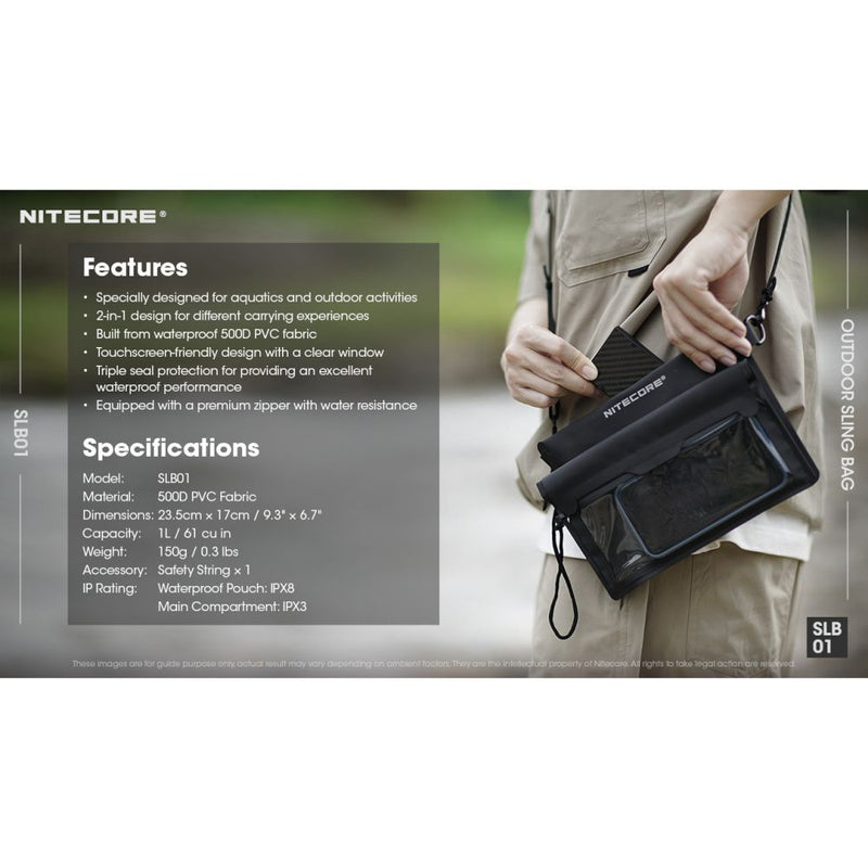 Nitecore SLB01 Waterproof Sling Pouch Bag 分體式防水袋