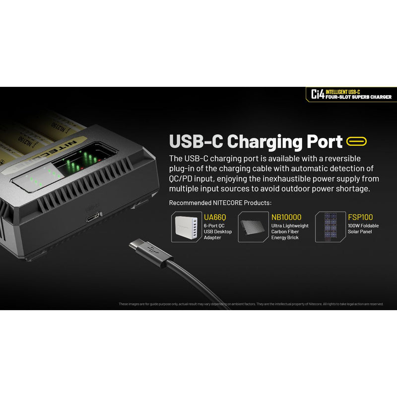Nitecore Ci4 USB-C Charger 四槽快速充電器