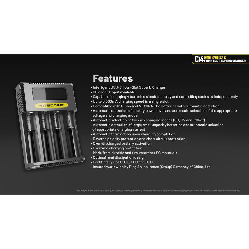 Nitecore Ci4 USB-C Charger 四槽快速充電器