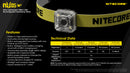 Nitecore NU05 V2 Headlamp Kit 充電式羽量級登山頭燈(第二代)