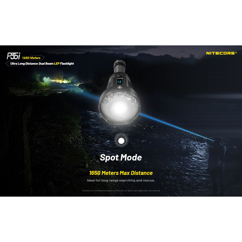 Nitecore P35i Ultra Long Distance Dual Beam LEP Flashlight 超遠射雙光源手電筒