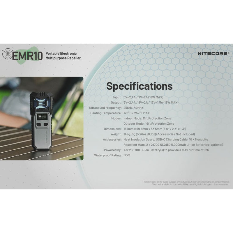 Nitecore EMR10 Portable Electronic Multipurpose Repeller 便攜式電動驅蚊機