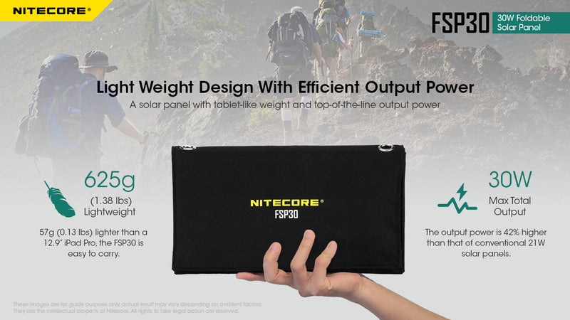 Nitecore FSP30 30W Foldable Solar Panel 便攜戶外太陽能板