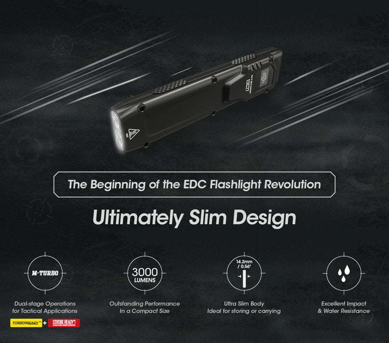 Nitecore EDC27 3000 lumens Ultra Slim High Performance Flashlight 隨身EDC戰術強光手電筒