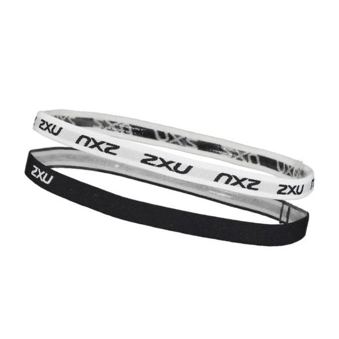 2XU Skinny Headband UQ5692F 2 Pack BLK/WHT