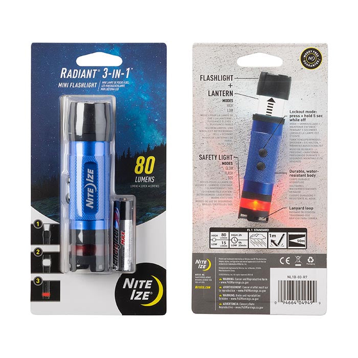 Nite Ize RADIANT® 3-IN-1™ LED Mini Flashlight 3合1迷你手電筒