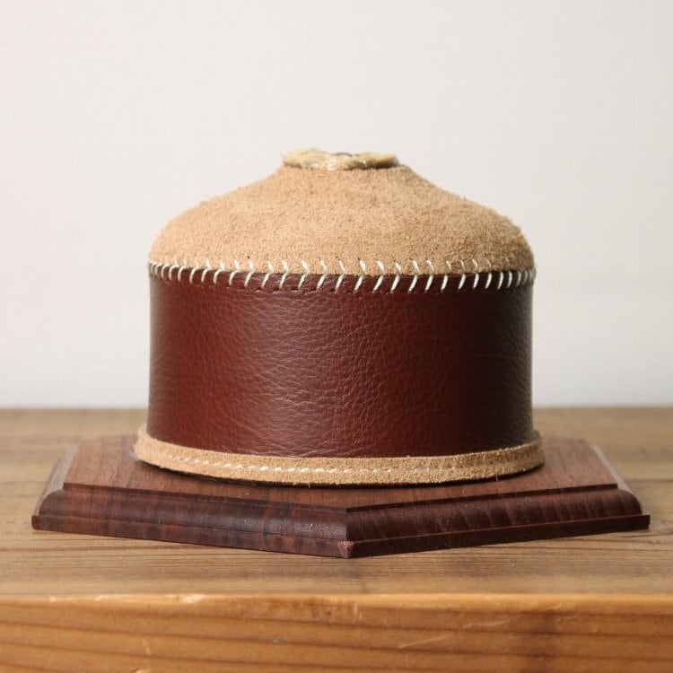 What Will Be Will Be Handmade Suede Leather/Leather Gas Canister Cover 230ml 麖皮併真皮氣罐套