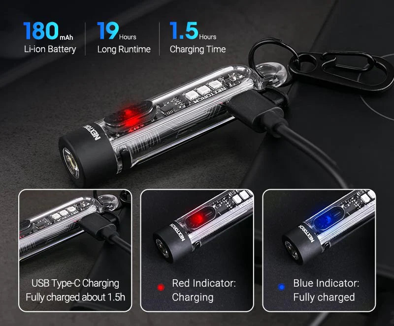 NEXTORCH K40 Multi-light Source Keychain Flashlight 多光源匙扣燈