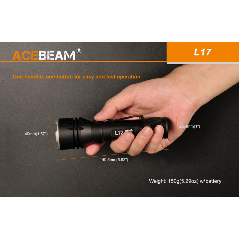 ACEBeam L17 Flashlight with Battery 充電手電筒