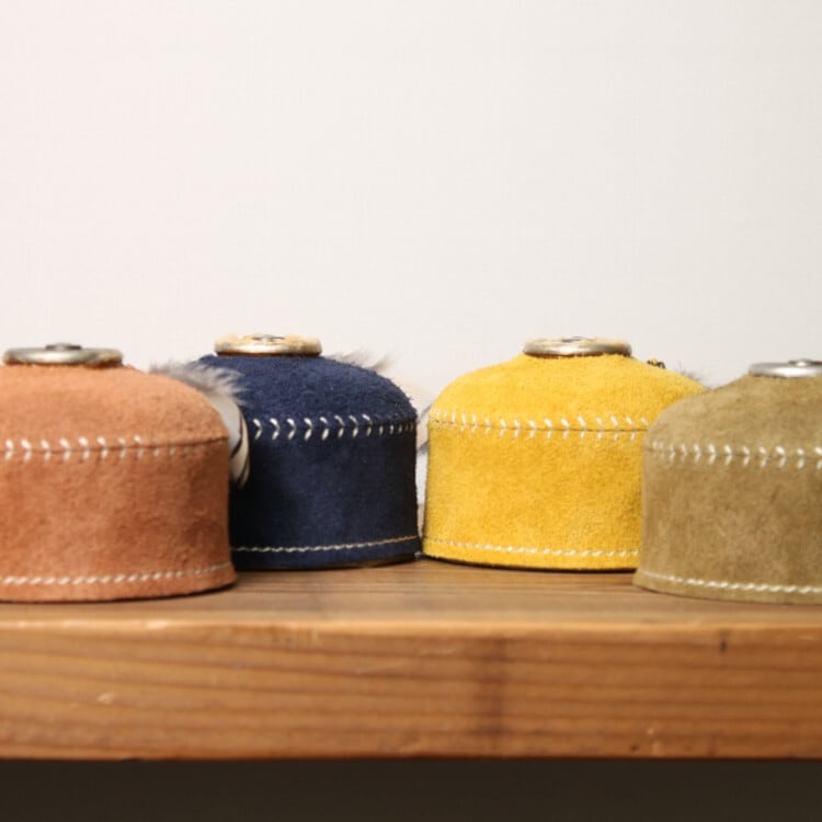 What Will Be Will Be Handmade Suede Leather Gas Canister Cover 110ml