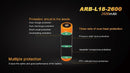 Fenix ARB-L18-2600U Built-in USB Rechargeable Battery 鋰電池
