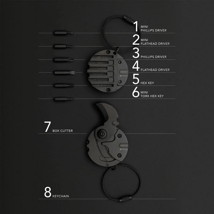 ATECH Multitool 8-in-1 Keychain