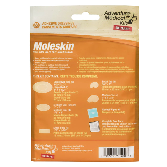 Adventure Medical Kits Moleskin Pre-cut Blister Dressings 預防及舒緩水疱套裝 