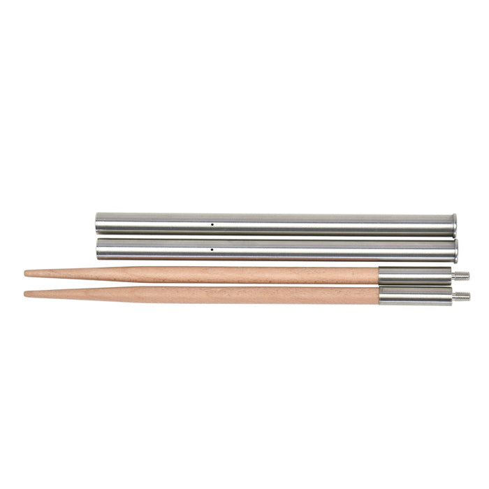 Belmont Outdoor Chopsticks BM-097 不鏽鋼+木製野外筷子(連米色套)