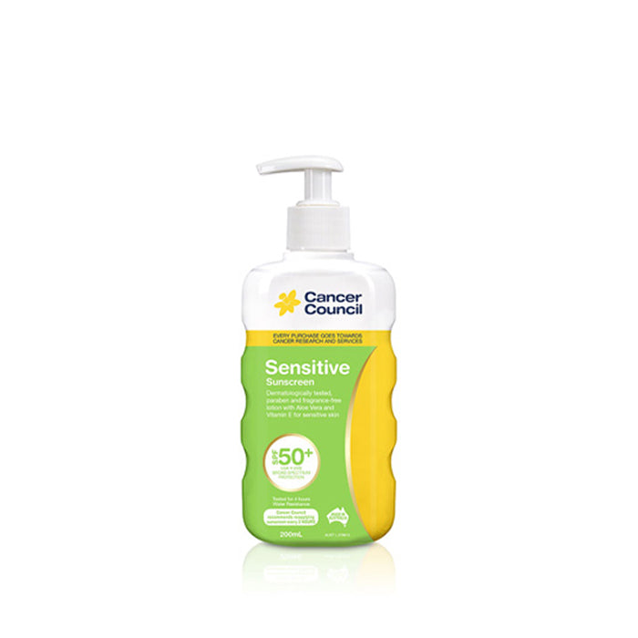 Cancer Council Australia Sensitive Sunscreen SPF50+ 200ml