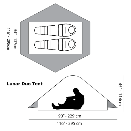 Six Moon Designs Lunar Duo Explorer Hiking Tent 二人帳篷