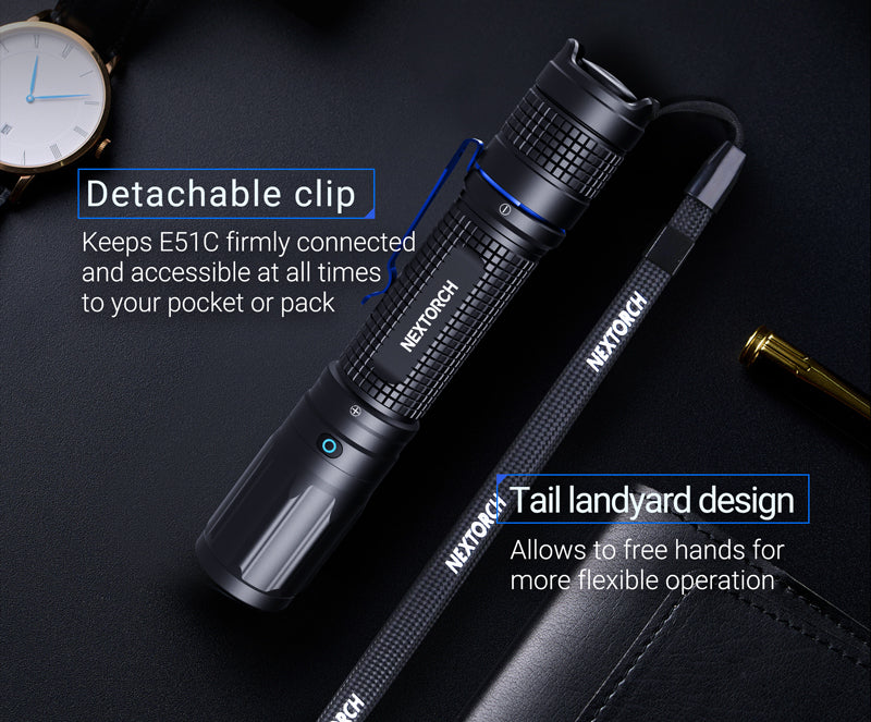 NEXTORCH E51C High Performance Rechargeable Pocket Flashlight 充電手電筒