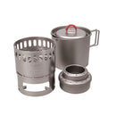 EVERNEW Ti Mug Pot 500 Stove Set ECA538 鈦金屬酒精爐頭連爐架及0.5L鈦煲