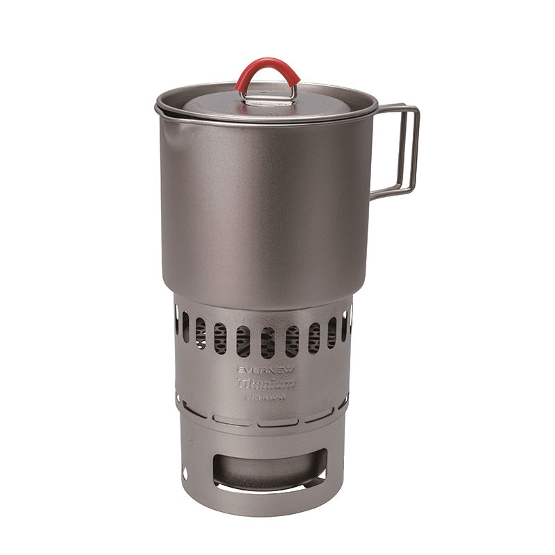EVERNEW Ti Mug Pot 500 Stove Set ECA538 鈦金屬酒精爐頭連爐架及0.5L鈦煲