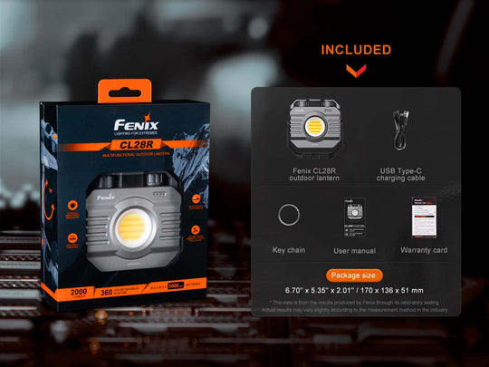 Fenix CL28R 2000 Lumens Rechargeable Lantern with Color Adjust 多功能戶外營地燈