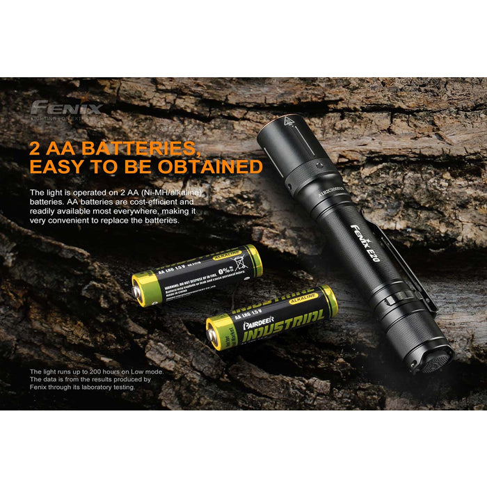 Fenix E20 V2.0 AA 350 Lumens Flashlight