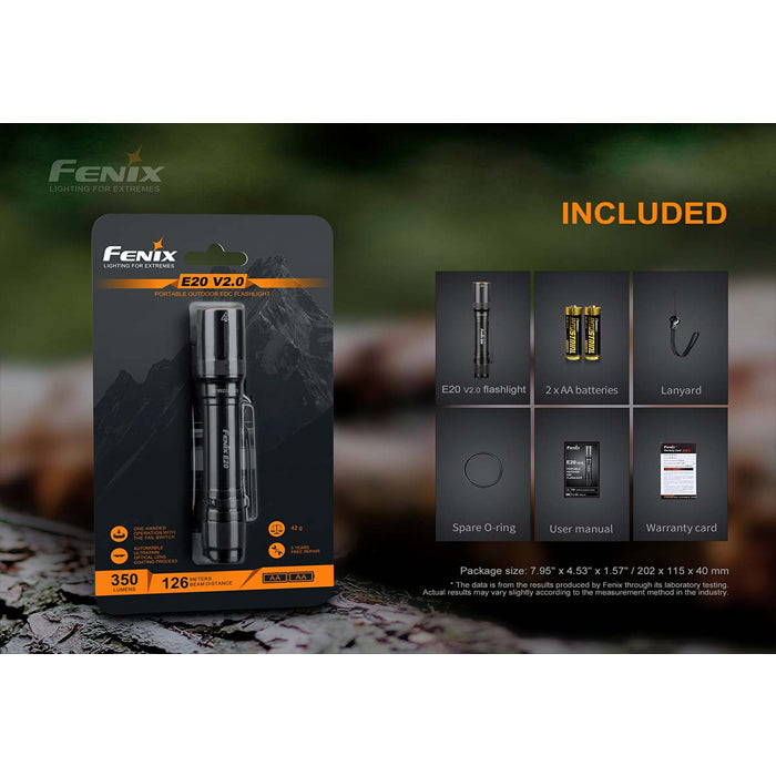 Fenix E20 V2.0 AA 350 Lumens Flashlight 350流明手電筒