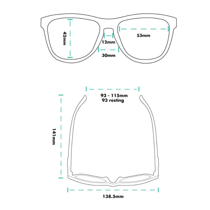 Goodr Sports Sunglasses CGs- It's Not Black, It's Obsidian 運動跑步太陽眼鏡