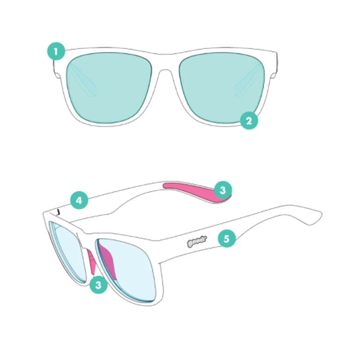 Goodr Sports Sunglasses BFGs - Citron+Alt+Delete 運動跑步太陽眼鏡(加闊鏡框)