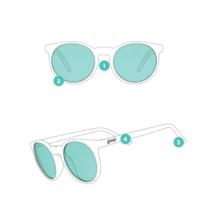 Goodr Sports Sunglasses CGs- Freshly Baked Man Buns