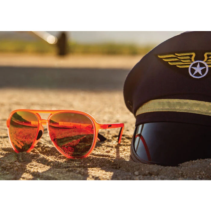 Goodr Sports Sunglasses MACH Gs - Captain Blunt's Red-Eye 
