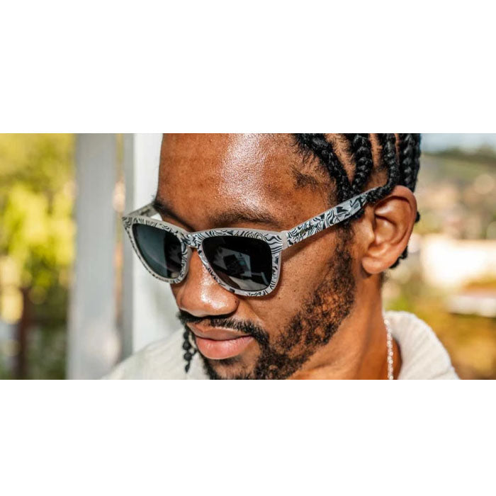 Goodr Sports Sunglasses - Zebra Jasper's Life Coach 