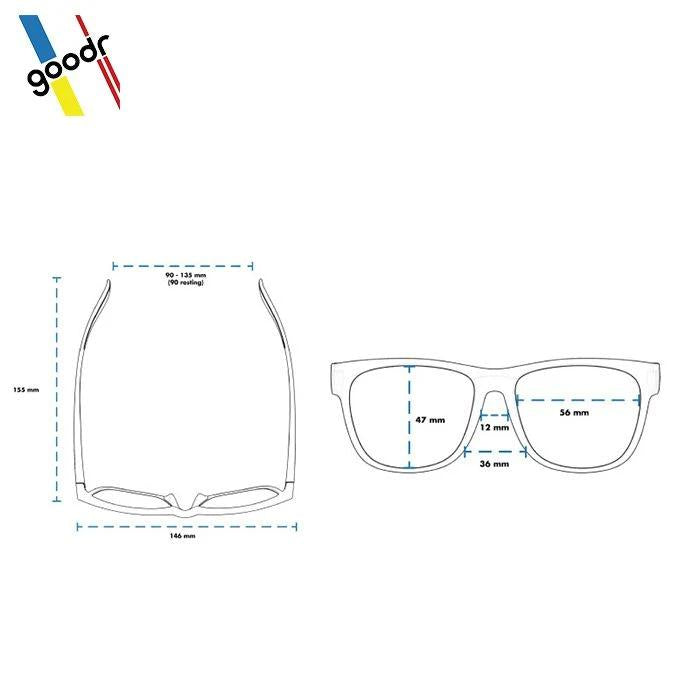 Goodr Sports Sunglasses BFGs - Fore-Play Guaranteed 運動跑步太陽眼鏡(加闊鏡框)