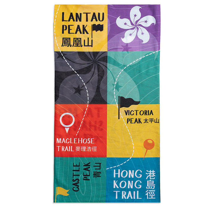 Hong Kong Trail Map Neck Gaiter 多功能頭巾領巾
