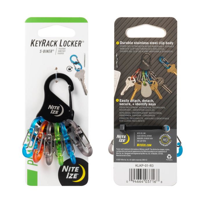 Nite Ize KeyRack Locker S-Biner Plastic KLKP-01-R3