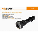 ACEBeam L18 Tactical Far Throw Distance Flashlight with Battery