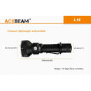 ACEBeam L18 Tactical Far Throw Distance Flashlight with Battery