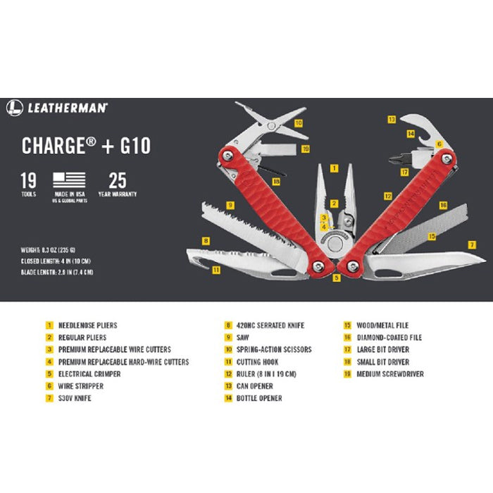 Leatherman CHARGE+ G10 戶外萬用刀 