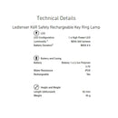 LEDLENSER K6R Safety 400 Lumens USB Rechargeable Keychain Light