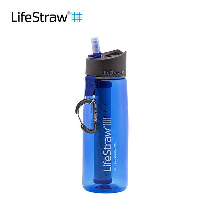 LifeStraw® GO 2 Stage Filtration Blue 戶外雙重過濾濾水樽 連天然活性碳膠囊