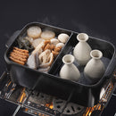 LOGOS Divider Oden Clay Pot (with Wooden Lid) 陶製關東煮鍋(連木蓋)